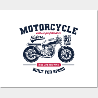 VINTAGE MOTORCYCLE Posters and Art